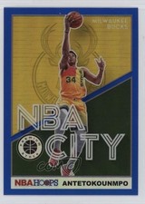 2019-20 Panini NBA Hoops Premium Stock City Blue Giannis Antetokounmpo #5 1t1x