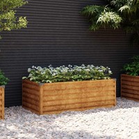 Vidaxl Garten-Hochbeet 100 X 50 X 36 Cm Cortenstahl Neu