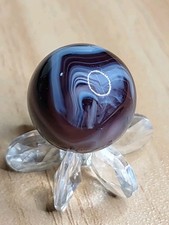 Dark Purple Slag Swirl NM Glass Onyx MFC / Christensen Vintage Marble .66"