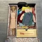 1963 Barbie Doll, vintage. Original Case.  Midge Accessories.  Original Clothing