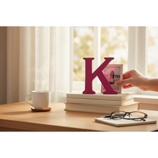 Letter K Wall Decor Unisex OS Hot Pink Very Good Textured Initial 7in