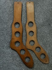 2 Antique 1900’s Wooden Sock Stretchers-5 Hole-unbranded!