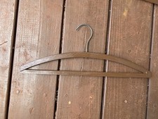 Vintage USA Wood Clothing Hangers Ads Dry Cleaners Laundry 1940s-60s ONLY ONE 