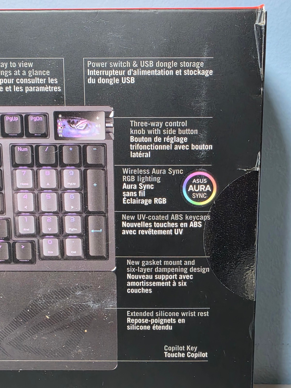 Teclado Gaming Compacto Asus ROG Azoth 96 HE M901 en negro - Nuevo y sellado, imagen 7