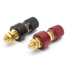2 PCS 5/16 Inch Remote Battery Terminal Stud Power Junction Post 8mm Red Black