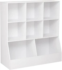 Toy Storage Organizer, Kids Bookshelf, Wood Toy Storage Cabinet, 3-Tier 8 Cubby