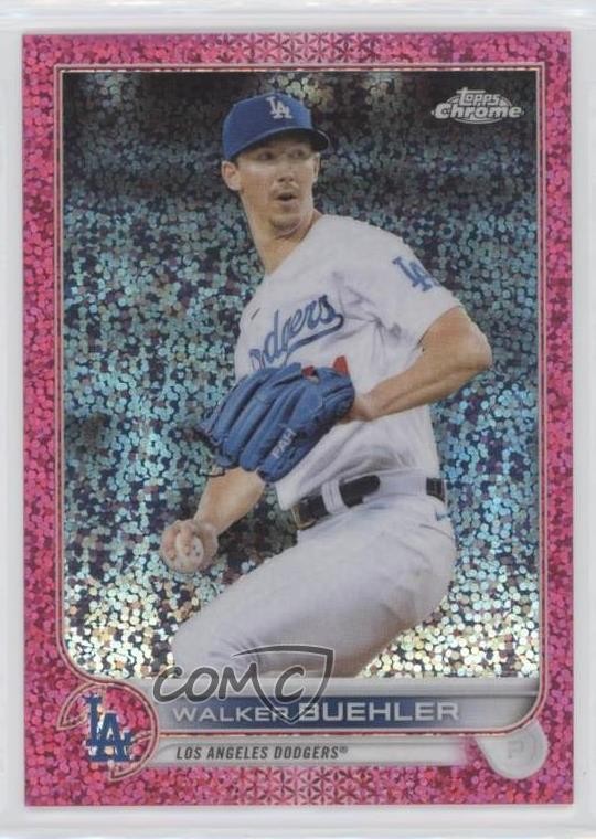 2022 Topps Chrome Magenta Speckle Refractor 236/350 Walker Buehler #123 i2k