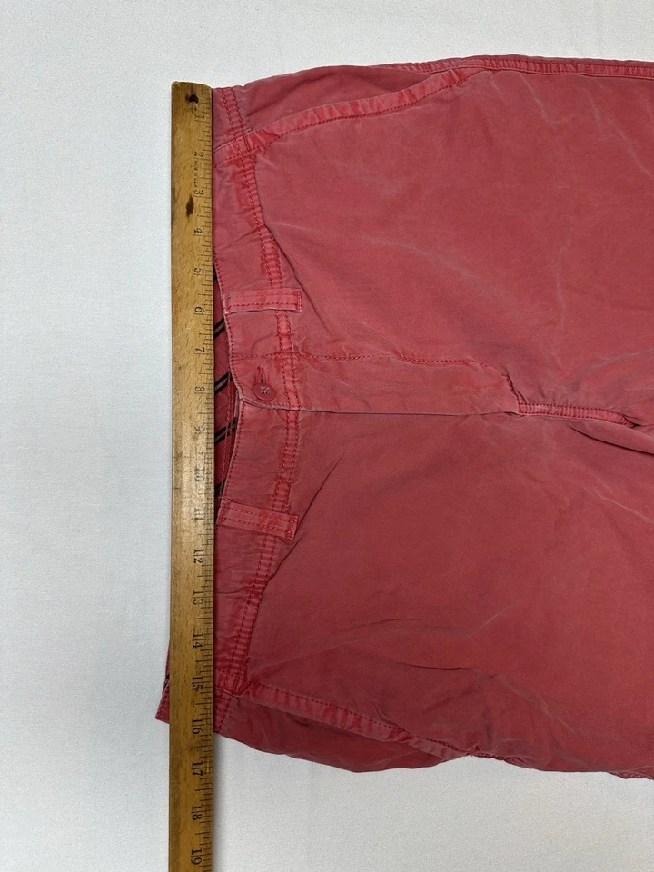 男式 Cremieux 红色棉高尔夫连衣裙平前 4 口袋斜纹布短 32 — 第 4/4 张图片