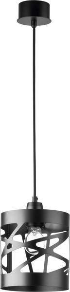 Pendelleuchte Schwarz Offener Zylinder Schirm HäNgelampe Wohnzimmer Modern-image