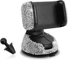Car Phone Holder Bling Rhinestone encrusted Anti shake Stand with Adjustable