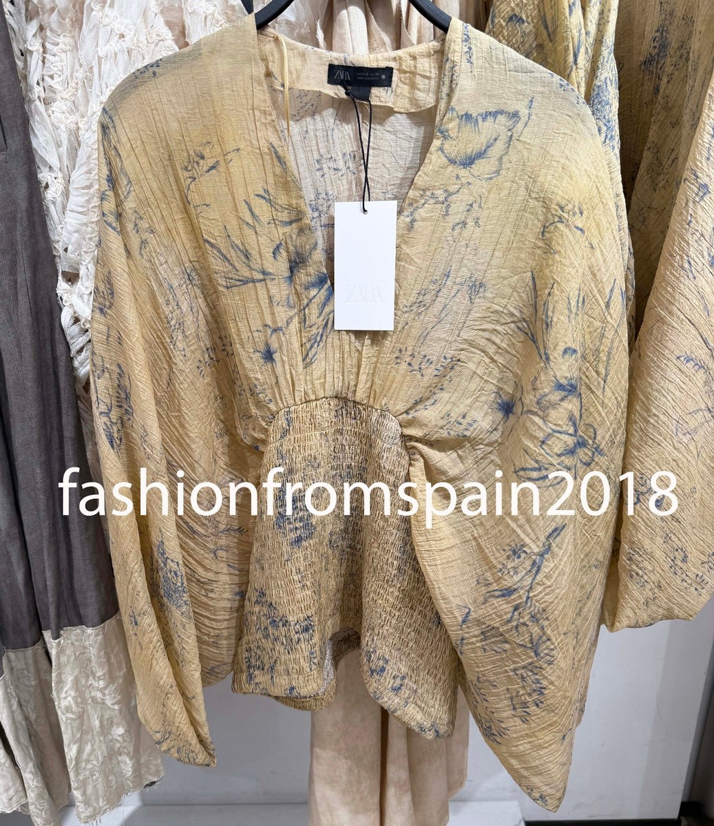 ZARA NEW WOMAN ZW COLLECTION PRINT TOP FLORAL XS-XL 8286/005