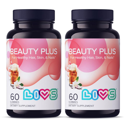 Livs Beauty Plus Gummy Vitamins - Biotin Gummies For Hair Skin And Nails
