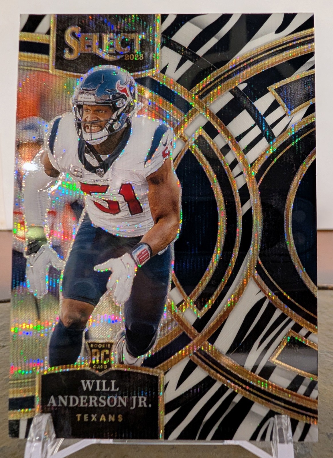 2023 Panini Select - Premier Level Will Anderson #125 Zebra Prizm (RC)