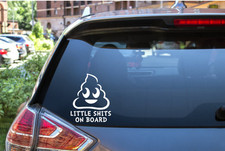 Little Sh t Baby on Board Vinyl Decal Sticker - Fun Bold Sign - 6121
