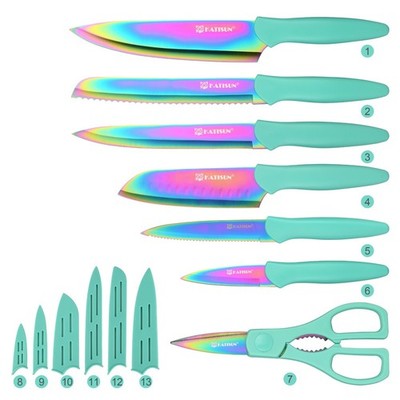 7 Piece Kitchen Knife Set Stainless Steel Knives