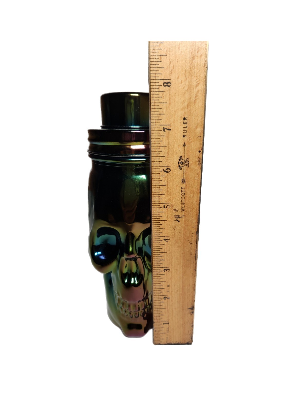Martini Cocktail Party Shaker Skull Halloween Rainbow Holographic Mixer Bar 