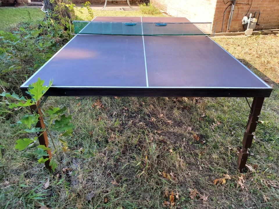 Mesa de Ping Pong Plegable Interior Tenis Mesa de Juego con Abrazadera Red Foto 3 de 4