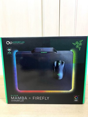 Razer MAMBA Schwarz FIREFLY HYPERFLUX Mauspad & Maus Getestet/Guter Zustand