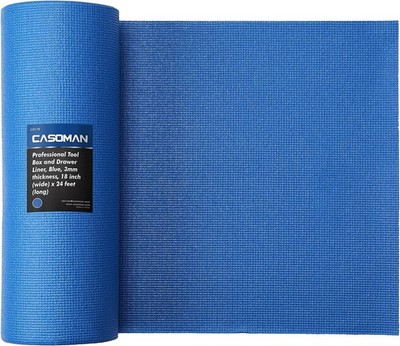 CASOMAN Professional Tool Box and Drawer Liner, Blue, 18 inch × 24 feet, Blue