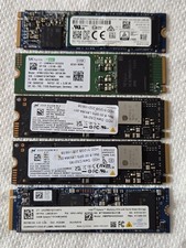 Lot of 5 Various 512GB NVMe SSD's. 100% Performance, 86% to 89% Health.