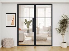 VUFold Aluspace 1.8m Black French Door Left opening