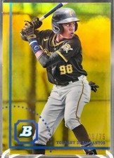 2022 Bowman Heritage Yordany De Los Santos #BHPC-5 Chrome Yellow Refractor /75