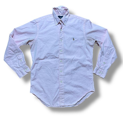 Mens Polo Ralph Lauren Classic Fit Button Up Shirt 15 32/33 Pink Flesh Pony