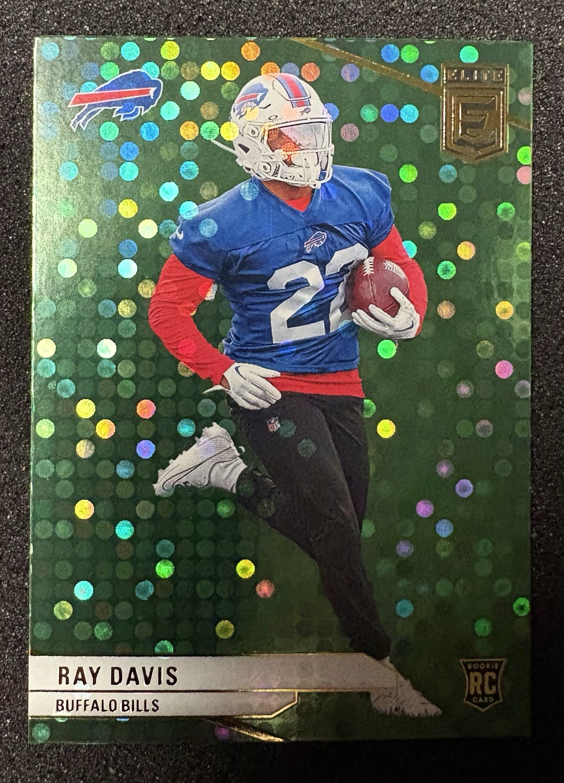 Ray Davis - 2024 Panini Donruss Elite - Rookies Green Disco #154 (RC) - Bills