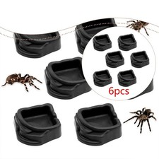 6Pcs Tarantula Micro Water Dish Mini Water Bowl Black Compact Professional High