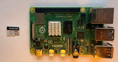 Raspberry Pi 4 Model B Single Board computer w/4gb ram, 32gb sd