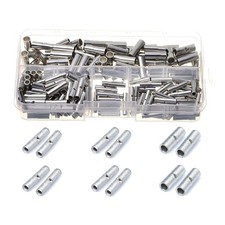 200PCS Copper Butt Splice Connectors Kit Non-Insulated Crimp Terminals 22-10 AWG