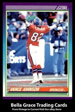 1990 Score Vance Johnson #182 Denver Broncos NFL Football