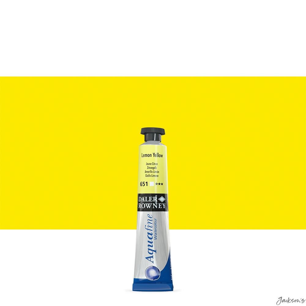 Daler-Rowney Aquafine Watercolour Paint Tube 8ml Lemon Yellow For Artists