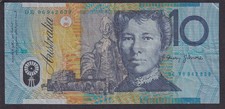 $10 1996 General Prefix aVF Macfarlane/Evans R318a Australia Polymer Note Scarce