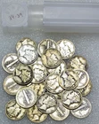 1934-1939 with some mintmarks MERCURY Dime Half Roll of 25 coins in tube #C182