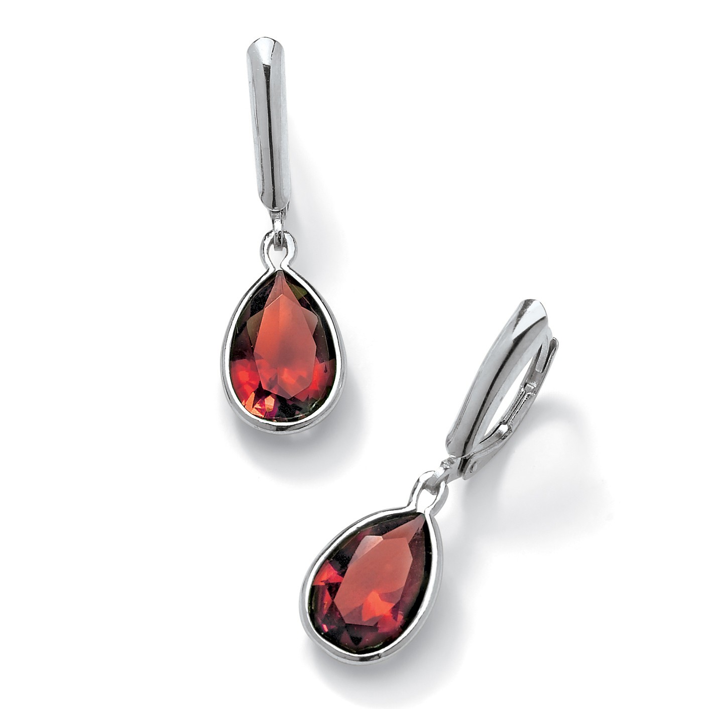 Birthstone .925 Sterling Silver Drop Earrings