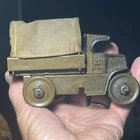 VINTAGE ORIGINAL MARX MACK U.S.A. ARMY TIN FRICTION TOY TRUCK!! WORKS