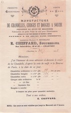 28 CHARTRES, fabricant, CHIFFARD 1912 chandelles, suif