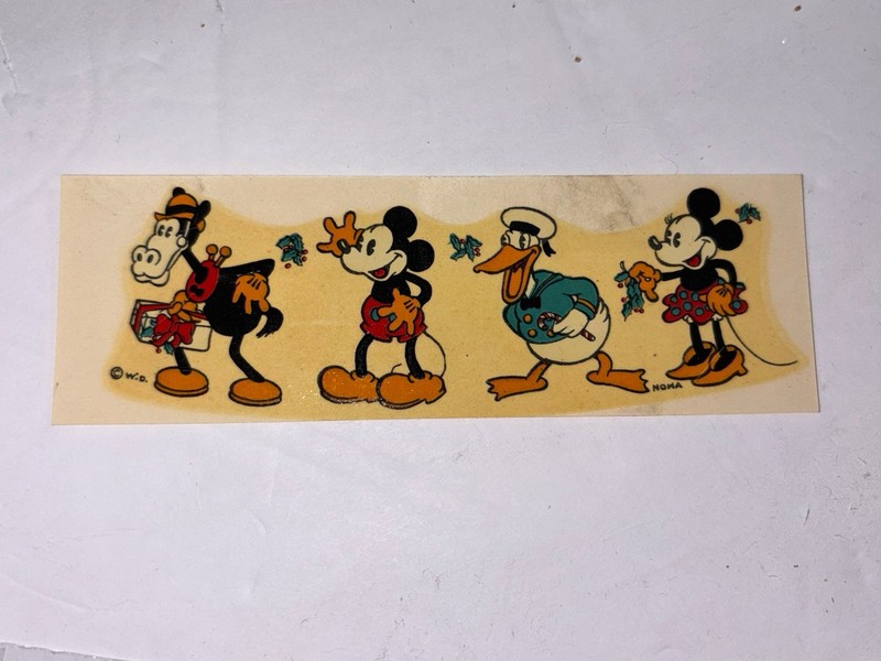 RARE, EARLY (1935) DISNEY MEYERCORD DECAL - MINT IN ORIGINAL WAX PAPER SLEEVE