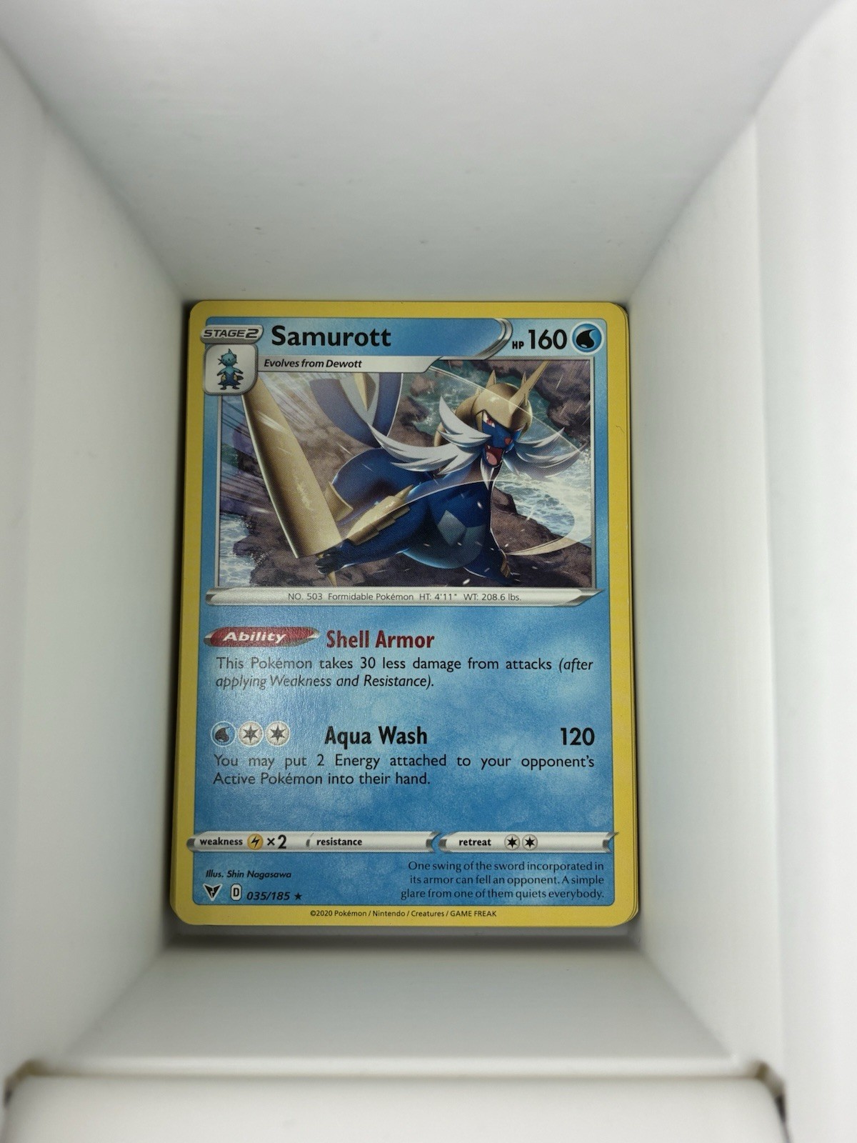 Samurott 035/185 Vivid Voltage Regular Finish Pokemon Card. D15