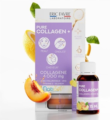 ERIC FAVRE Pure Collagen+ Liquid Collagen for Women   4000mg Marine Peptides