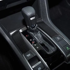 Carbon Fiber Interior Gear Shift Box Strip Cover Trim For Honda Civic 2016-2021