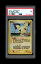 2007 Pokemon EX POWER KEEPERS STAMP PICHU REVERSE HOLO FOIL 21/108 PSA 1 LOW POP on eBay