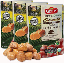 Gefen Whole Chestnuts, Roasted & Peeled | Ready-To-Eat 150G (Pack of 3)