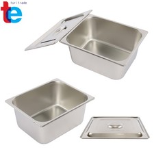 Anti-Jam Half-Size Steam Pans for Buffet & Catering, 6" Deep, 2 Pack
