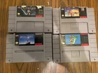 Snes Lot Of 4 Super NES Games. Super Mario world Super Star Wars & Empire Read