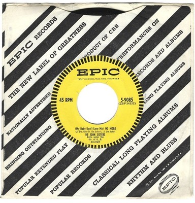 DE JOHN SISTERS - (MY BABY DON'T LOVE ME) NO MORE - plays EX sound + period slv.