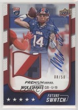 2016 USA Football Future Swatch Premium Series U19 8/50 Nick Starkel Auto 12mc