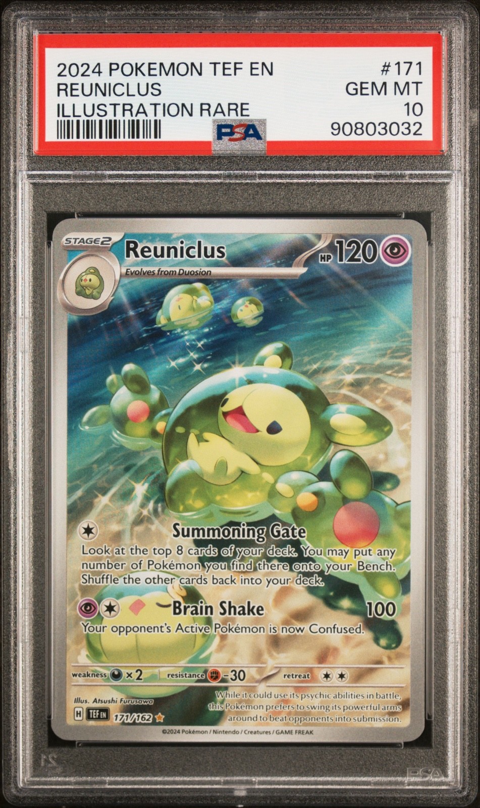 Pokemon Temporal Forces Reuniclus Illustration Rare  171/162 PSA 10 Gem Mint