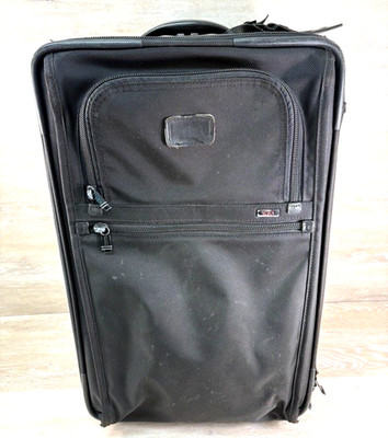 TUMI 22022DH Alpha Ballistic Nylon 2 wheel Carry-on Roller w/ Garment Bag BLACK
